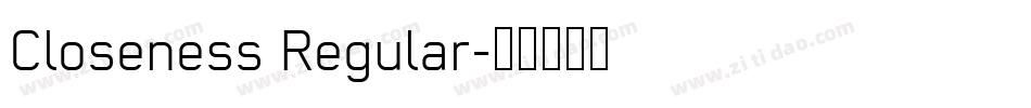 Closeness Regular字体转换